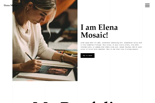 Elena Mosaic Hero Section